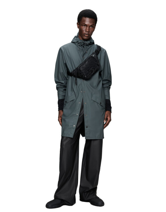 Rains 12020-153 Dark Grey Long Jacket Dark Grey Vihmajakk Meeste riided Naised Ülerõivad  Vihmajakid