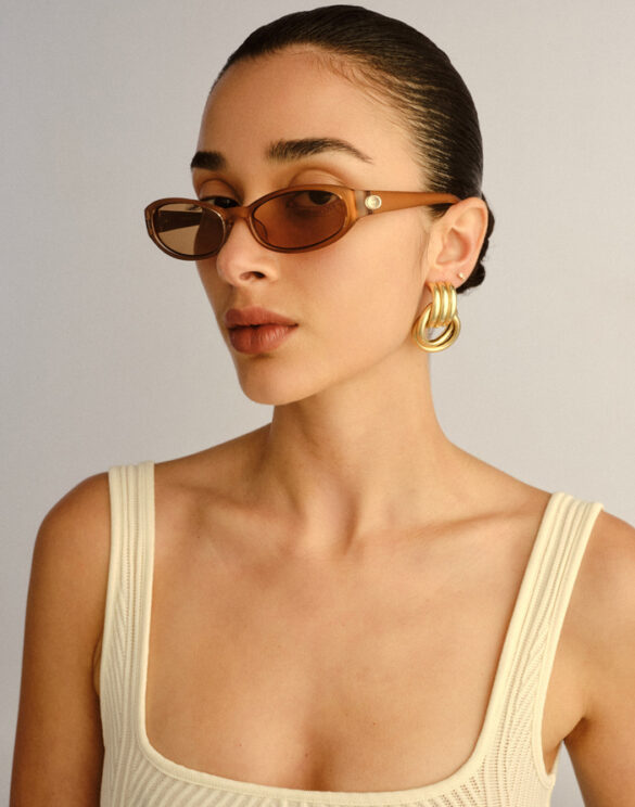 Le Specs LWF2627906 Popalicious Pearl Caramel Wide Fit Sunglasses Accessories Glasses Sunglasses