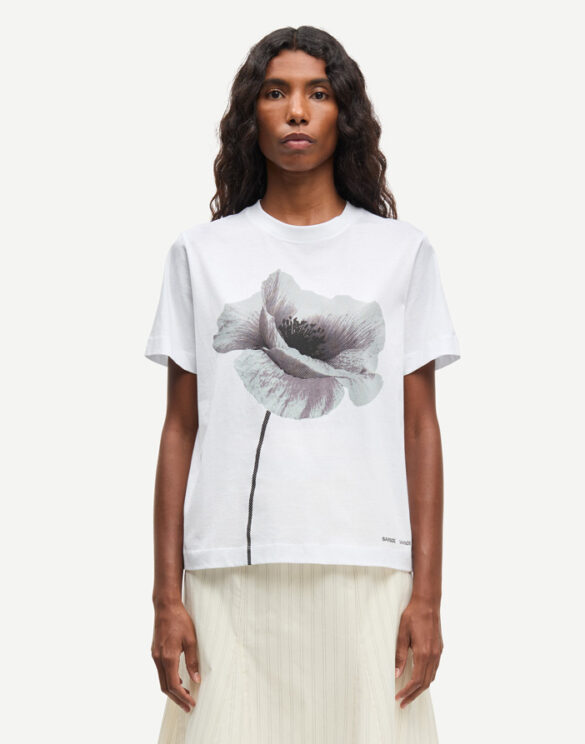 Women T-Shirts Sacamino SS T-Shirt White Poppy F25200025-WHITE POPPY