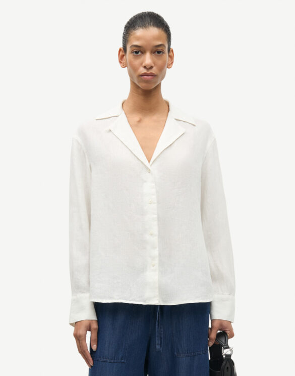 F26200096-WHITE } Saiben Shirt White Women Blouses and tops