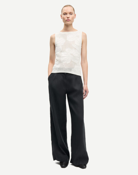 F26200097-BLACK } Saiben Trousers Black Women Pants