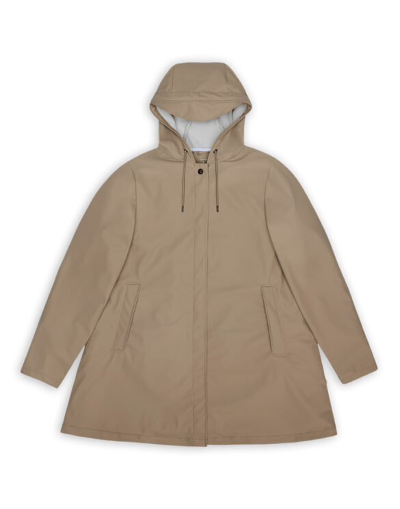 Rains 18050-133 Beige A-Line W Jacket Beige Women   Outerwear  Rain jackets