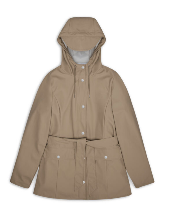 Rains 12100-133 Beige Curve Jacket Beige Women   Outerwear  Rain jackets