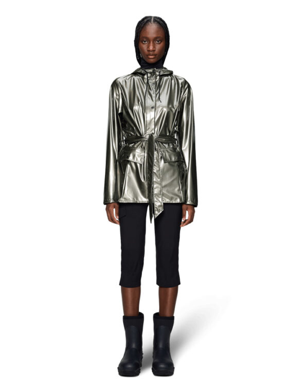 Rains 12100-150 Raven Curve Jacket Raven Vihmajakk Naised  Ülerõivad  Vihmajakid