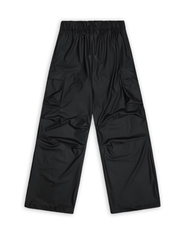 Rains 18310-01 Black Pocket Rain Pants Wide Black Men Women  Pants Pants Long pants