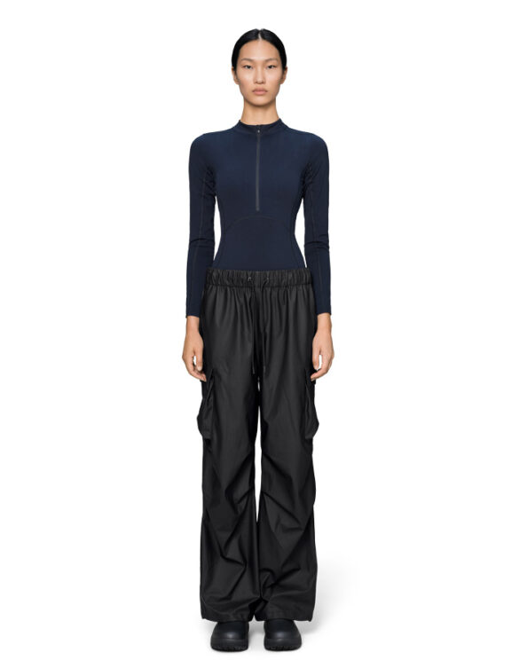 Rains 18310-01 Black Pocket Rain Pants Wide Black Vihmapüksid Meeste riided Naised Püksid  Pikad püksid